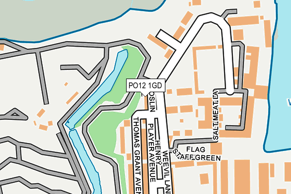 PO12 1GD map - OS OpenMap – Local (Ordnance Survey) PO12 1GD map - OS OpenMap – Local (Ordnance Survey)