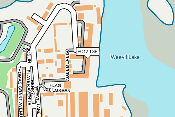 PO12 1GF map - OS OpenMap – Local (Ordnance Survey) PO12 1GF map - OS OpenMap – Local (Ordnance Survey)