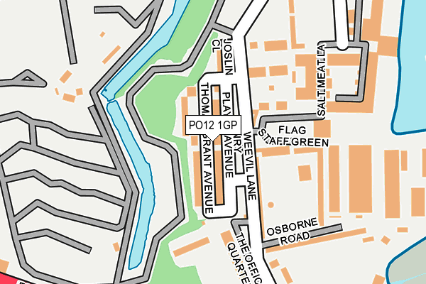 PO12 1GP map - OS OpenMap – Local (Ordnance Survey) PO12 1GP map - OS OpenMap – Local (Ordnance Survey)