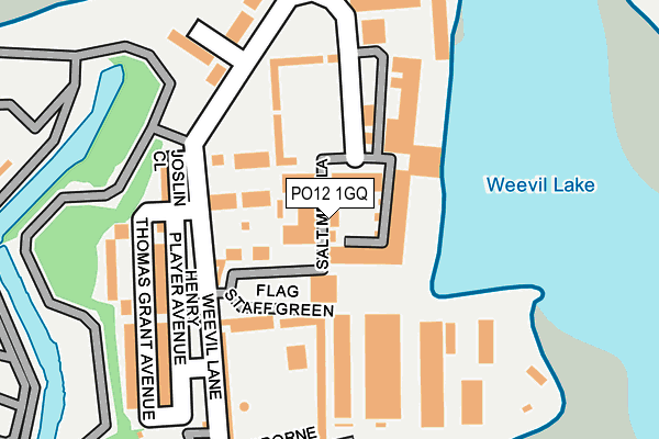 PO12 1GQ map - OS OpenMap – Local (Ordnance Survey)