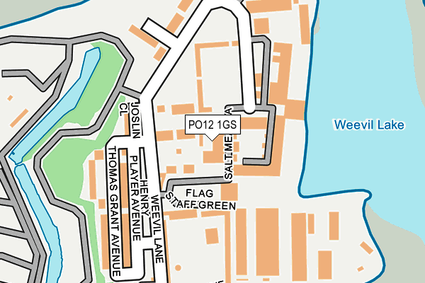 PO12 1GS map - OS OpenMap – Local (Ordnance Survey) PO12 1GS map - OS OpenMap – Local (Ordnance Survey)