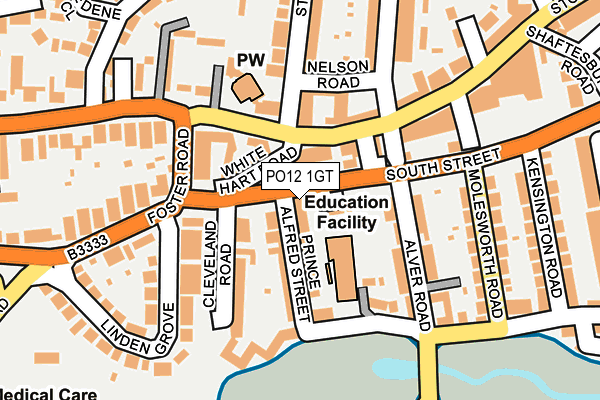 PO12 1GT map - OS OpenMap – Local (Ordnance Survey) PO12 1GT map - OS OpenMap – Local (Ordnance Survey)