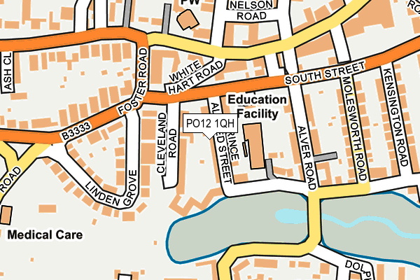 PO12 1QH map - OS OpenMap – Local (Ordnance Survey)