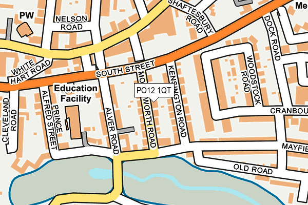 PO12 1QT map - OS OpenMap – Local (Ordnance Survey) PO12 1QT map - OS OpenMap – Local (Ordnance Survey)