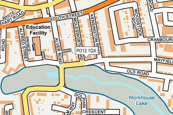 PO12 1QX map - OS OpenMap – Local (Ordnance Survey) PO12 1QX map - OS OpenMap – Local (Ordnance Survey)