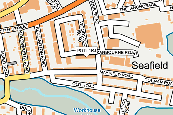 PO12 1RJ map - OS OpenMap – Local (Ordnance Survey)