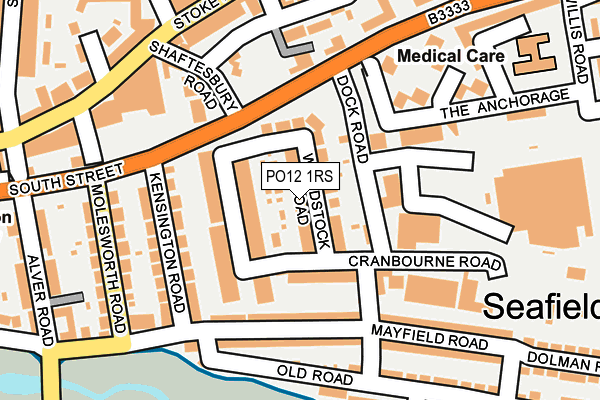 PO12 1RS map - OS OpenMap – Local (Ordnance Survey) PO12 1RS map - OS OpenMap – Local (Ordnance Survey)