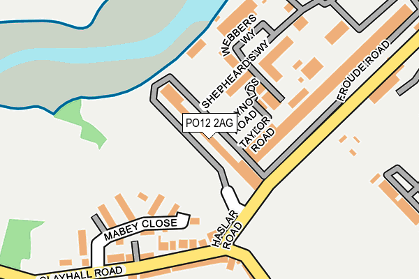 PO12 2AG map - OS OpenMap – Local (Ordnance Survey) PO12 2AG map - OS OpenMap – Local (Ordnance Survey)