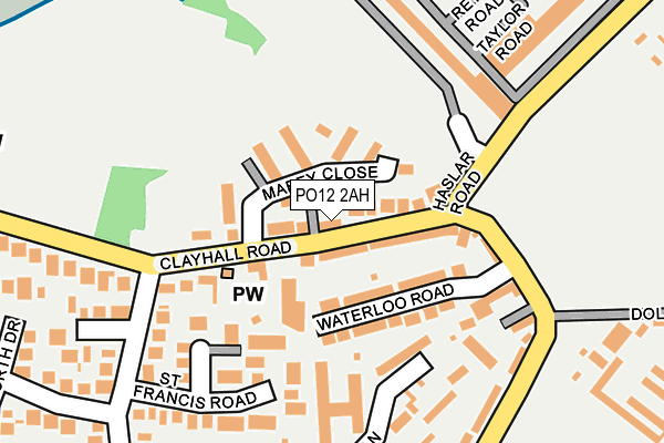 PO12 2AH map - OS OpenMap – Local (Ordnance Survey) PO12 2AH map - OS OpenMap – Local (Ordnance Survey)