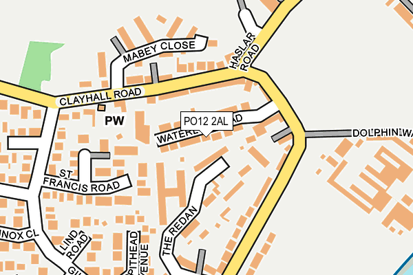 PO12 2AL map - OS OpenMap – Local (Ordnance Survey) PO12 2AL map - OS OpenMap – Local (Ordnance Survey)