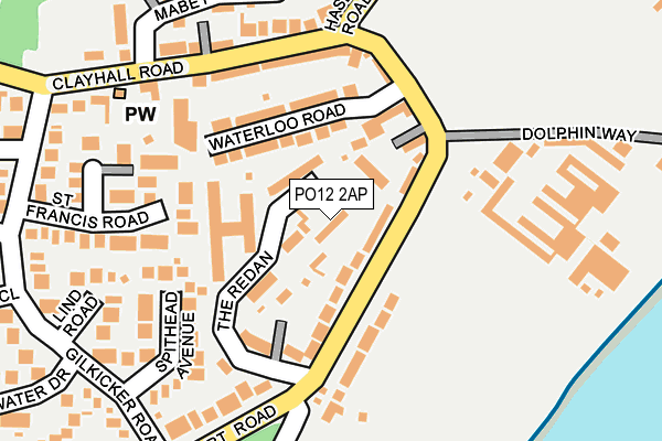 PO12 2AP map - OS OpenMap – Local (Ordnance Survey) PO12 2AP map - OS OpenMap – Local (Ordnance Survey)
