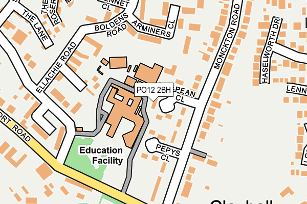PO12 2BH map - OS OpenMap – Local (Ordnance Survey) PO12 2BH map - OS OpenMap – Local (Ordnance Survey)