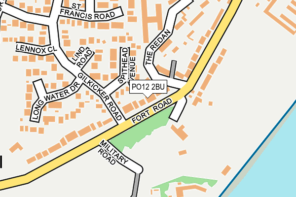PO12 2BU map - OS OpenMap – Local (Ordnance Survey) PO12 2BU map - OS OpenMap – Local (Ordnance Survey)