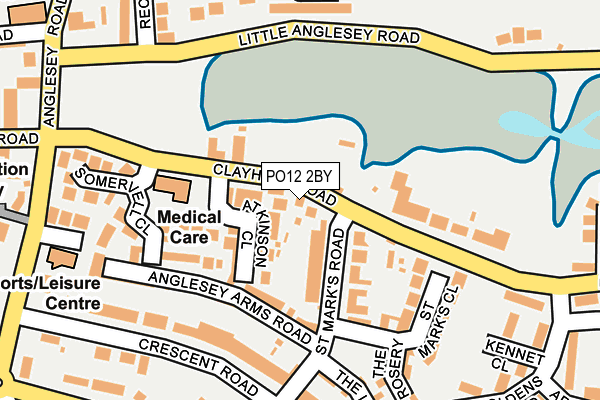 PO12 2BY map - OS OpenMap – Local (Ordnance Survey)