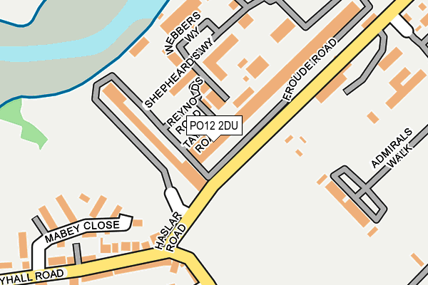 PO12 2DU map - OS OpenMap – Local (Ordnance Survey) PO12 2DU map - OS OpenMap – Local (Ordnance Survey)