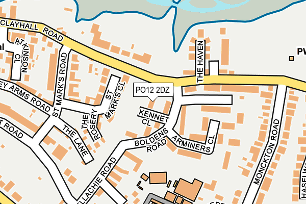 PO12 2DZ map - OS OpenMap – Local (Ordnance Survey) PO12 2DZ map - OS OpenMap – Local (Ordnance Survey)