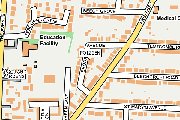PO12 2EN map - OS OpenMap – Local (Ordnance Survey) PO12 2EN map - OS OpenMap – Local (Ordnance Survey)
