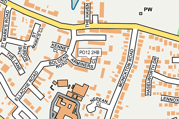 PO12 2HB map - OS OpenMap – Local (Ordnance Survey) PO12 2HB map - OS OpenMap – Local (Ordnance Survey)