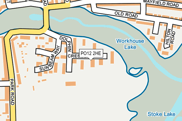 PO12 2HE map - OS OpenMap – Local (Ordnance Survey) PO12 2HE map - OS OpenMap – Local (Ordnance Survey)