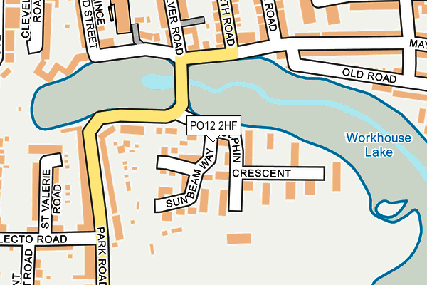 PO12 2HF map - OS OpenMap – Local (Ordnance Survey) PO12 2HF map - OS OpenMap – Local (Ordnance Survey)