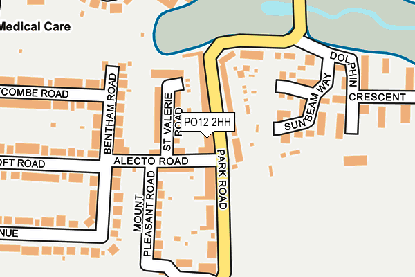 PO12 2HH map - OS OpenMap – Local (Ordnance Survey) PO12 2HH map - OS OpenMap – Local (Ordnance Survey)