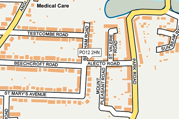 PO12 2HN map - OS OpenMap – Local (Ordnance Survey) PO12 2HN map - OS OpenMap – Local (Ordnance Survey)