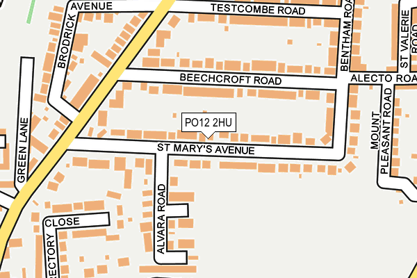 PO12 2HU map - OS OpenMap – Local (Ordnance Survey) PO12 2HU map - OS OpenMap – Local (Ordnance Survey)