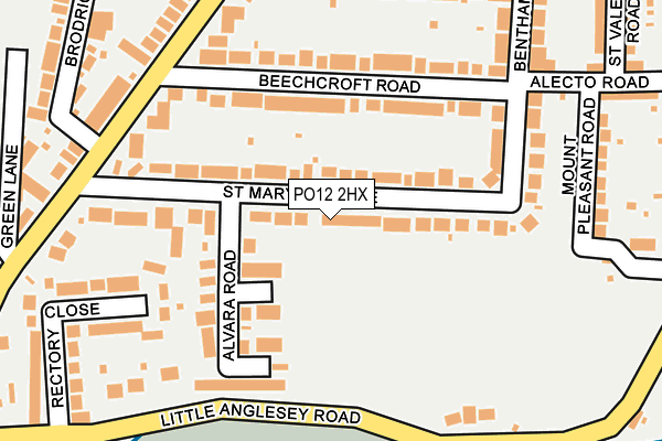 PO12 2HX map - OS OpenMap – Local (Ordnance Survey) PO12 2HX map - OS OpenMap – Local (Ordnance Survey)