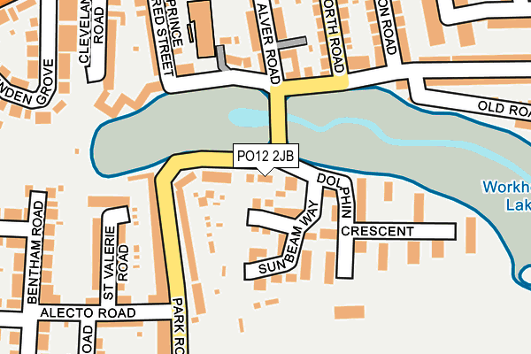 PO12 2JB map - OS OpenMap – Local (Ordnance Survey) PO12 2JB map - OS OpenMap – Local (Ordnance Survey)