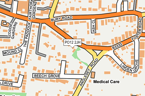 PO12 2JH map - OS OpenMap – Local (Ordnance Survey) PO12 2JH map - OS OpenMap – Local (Ordnance Survey)
