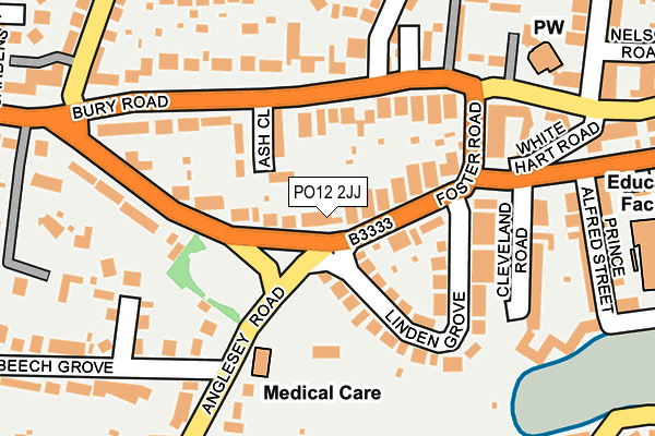 PO12 2JJ map - OS OpenMap – Local (Ordnance Survey) PO12 2JJ map - OS OpenMap – Local (Ordnance Survey)