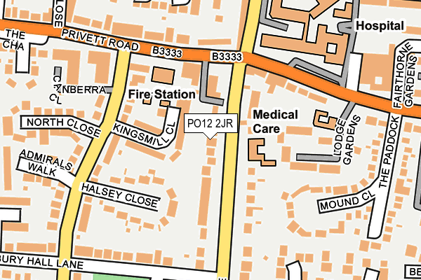 PO12 2JR map - OS OpenMap – Local (Ordnance Survey) PO12 2JR map - OS OpenMap – Local (Ordnance Survey)