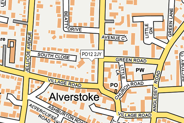 PO12 2JY map - OS OpenMap – Local (Ordnance Survey) PO12 2JY map - OS OpenMap – Local (Ordnance Survey)