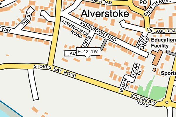 PO12 2LW map - OS OpenMap – Local (Ordnance Survey) PO12 2LW map - OS OpenMap – Local (Ordnance Survey)