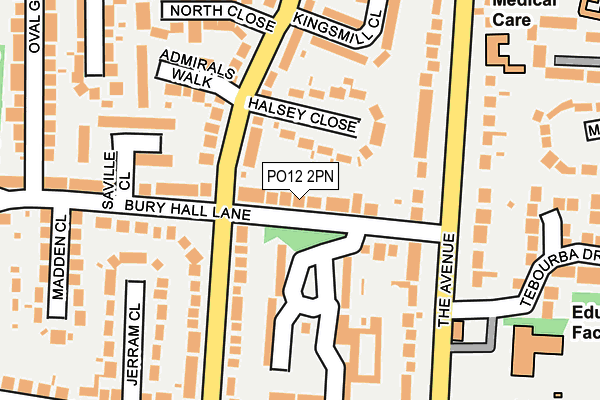 PO12 2PN map - OS OpenMap – Local (Ordnance Survey) PO12 2PN map - OS OpenMap – Local (Ordnance Survey)