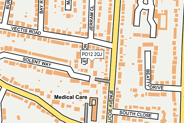 PO12 2QJ map - OS OpenMap – Local (Ordnance Survey) PO12 2QJ map - OS OpenMap – Local (Ordnance Survey)
