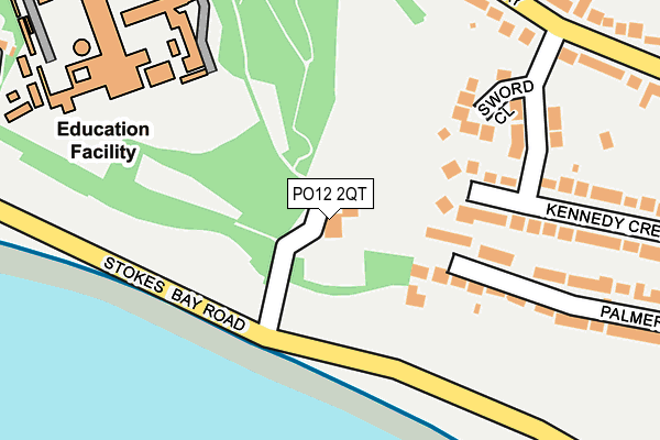 PO12 2QT map - OS OpenMap – Local (Ordnance Survey) PO12 2QT map - OS OpenMap – Local (Ordnance Survey)