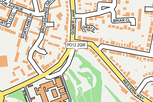 PO12 2QW map - OS OpenMap – Local (Ordnance Survey) PO12 2QW map - OS OpenMap – Local (Ordnance Survey)