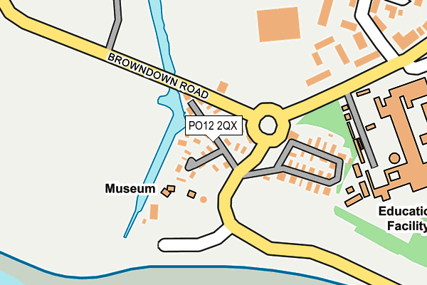 PO12 2QX map - OS OpenMap – Local (Ordnance Survey) PO12 2QX map - OS OpenMap – Local (Ordnance Survey)