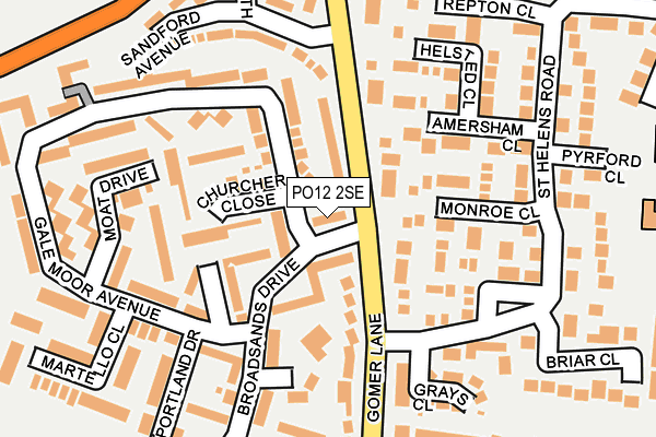 PO12 2SE map - OS OpenMap – Local (Ordnance Survey) PO12 2SE map - OS OpenMap – Local (Ordnance Survey)