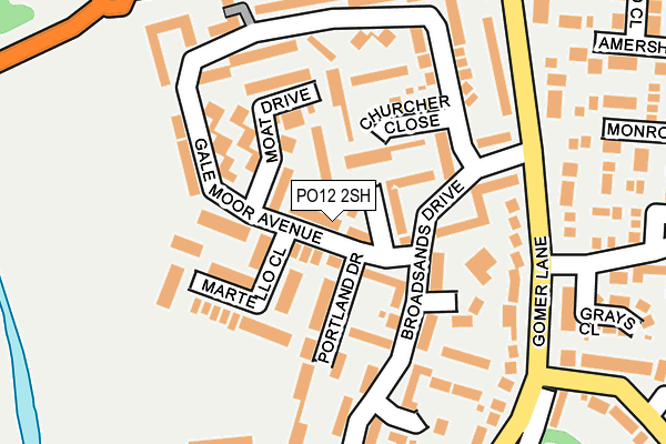 PO12 2SH map - OS OpenMap – Local (Ordnance Survey) PO12 2SH map - OS OpenMap – Local (Ordnance Survey)