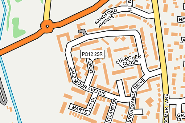 PO12 2SR map - OS OpenMap – Local (Ordnance Survey) PO12 2SR map - OS OpenMap – Local (Ordnance Survey)