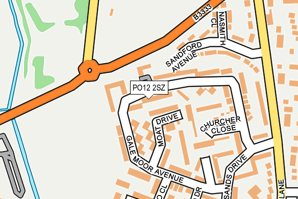 PO12 2SZ map - OS OpenMap – Local (Ordnance Survey) PO12 2SZ map - OS OpenMap – Local (Ordnance Survey)