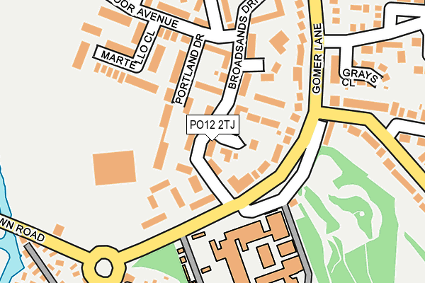 PO12 2TJ map - OS OpenMap – Local (Ordnance Survey) PO12 2TJ map - OS OpenMap – Local (Ordnance Survey)