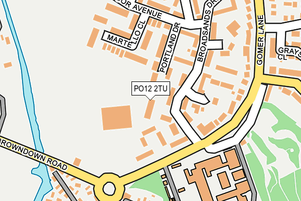 PO12 2TU map - OS OpenMap – Local (Ordnance Survey) PO12 2TU map - OS OpenMap – Local (Ordnance Survey)
