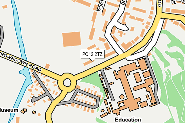 PO12 2TZ map - OS OpenMap – Local (Ordnance Survey) PO12 2TZ map - OS OpenMap – Local (Ordnance Survey)
