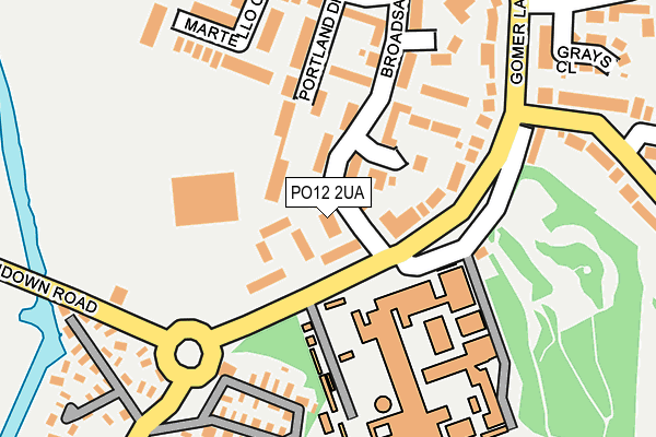 PO12 2UA map - OS OpenMap – Local (Ordnance Survey) PO12 2UA map - OS OpenMap – Local (Ordnance Survey)