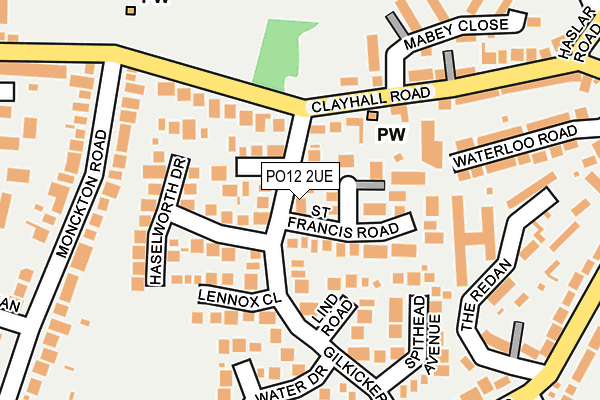 PO12 2UE map - OS OpenMap – Local (Ordnance Survey) PO12 2UE map - OS OpenMap – Local (Ordnance Survey)