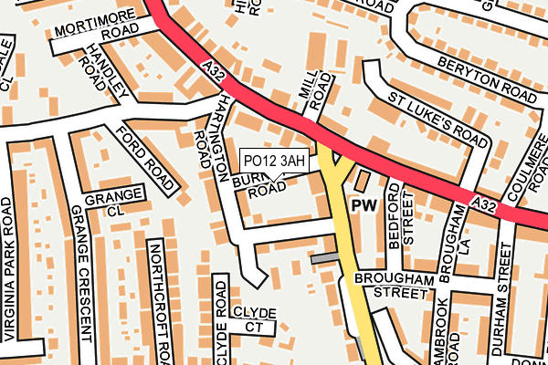 PO12 3AH map - OS OpenMap – Local (Ordnance Survey) PO12 3AH map - OS OpenMap – Local (Ordnance Survey)