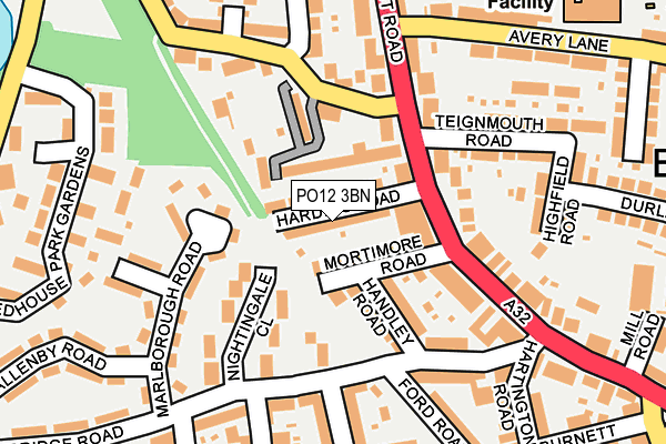PO12 3BN map - OS OpenMap – Local (Ordnance Survey) PO12 3BN map - OS OpenMap – Local (Ordnance Survey)